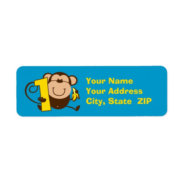 Etiqueta Personalizada do Menino do primeiro anive (Frente)