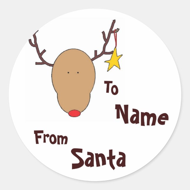 Etiqueta personalizada do papai noel (Frente)