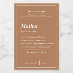 Etiqueta Personalizada Mãe do Produto da Vela