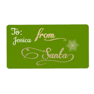 Etiqueta Personalizado do Natal de Papais noeis