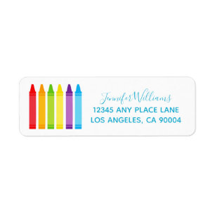 Etiqueta Personalizado do Professor Elementar Crayon Cute