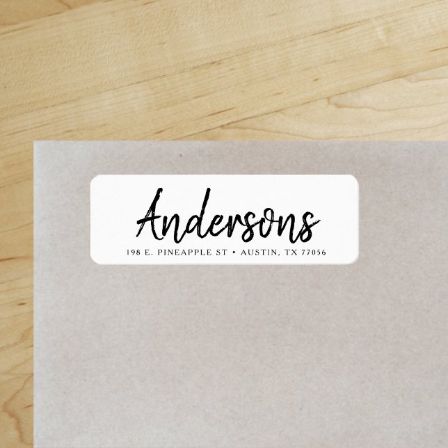 Etiqueta Personalizar | Mão Escrita | Família | Endereço de ("Everyday is abundantly beautiful." 
Sincerely Best Wishes from Lucky Design World)