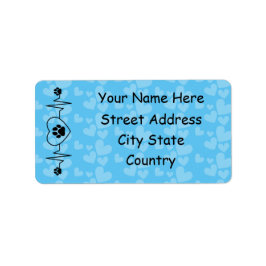 Etiqueta Personalizar o Cachorro e Coração do Pulso