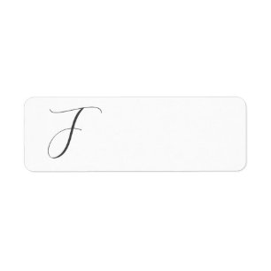 Etiqueta Personalizar o Monograma F de Endereço de