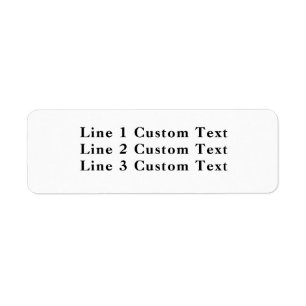 Etiqueta Personalizar Tradicional 3 Linhas de Texto Serif