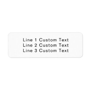 Etiqueta Personalizar Tradicional 3 Linhas de Texto Serif