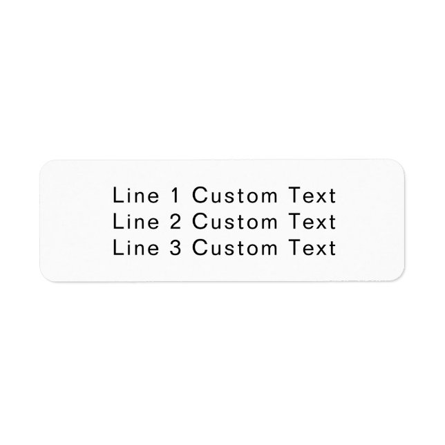 Etiqueta Personalizar Tradicional 3 Linhas de Texto Serif (Frente)
