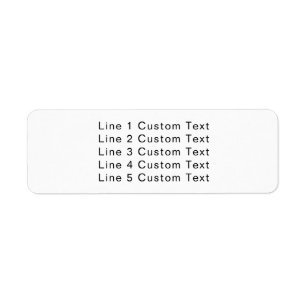 Etiqueta Personalizar Tradicional 5 Linhas de Texto Serif