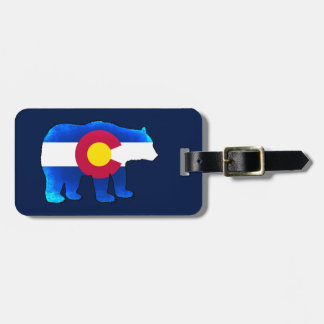Etiqueta personalizável de bagagem de urso com ban