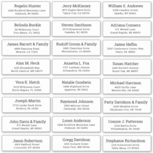 Etiqueta personalizável de etiquetas de endereço d