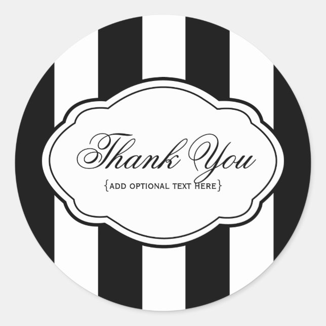 Etiqueta personalizável do adesivo preto e branco (Frente)