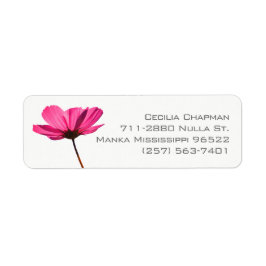 Etiqueta Personalizável Foto de Flor Cor-de-Rosa Moderno Be