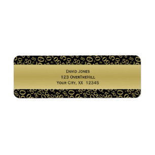 Etiqueta Personalize: 50th Endereço do remetente do tema