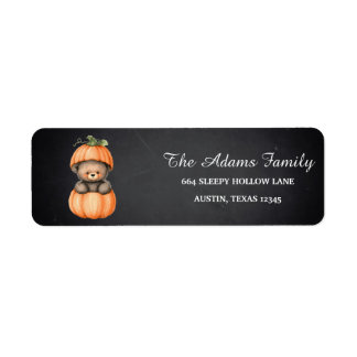 Etiqueta Personalized Halloween Chalkboard Little Pumpkin L