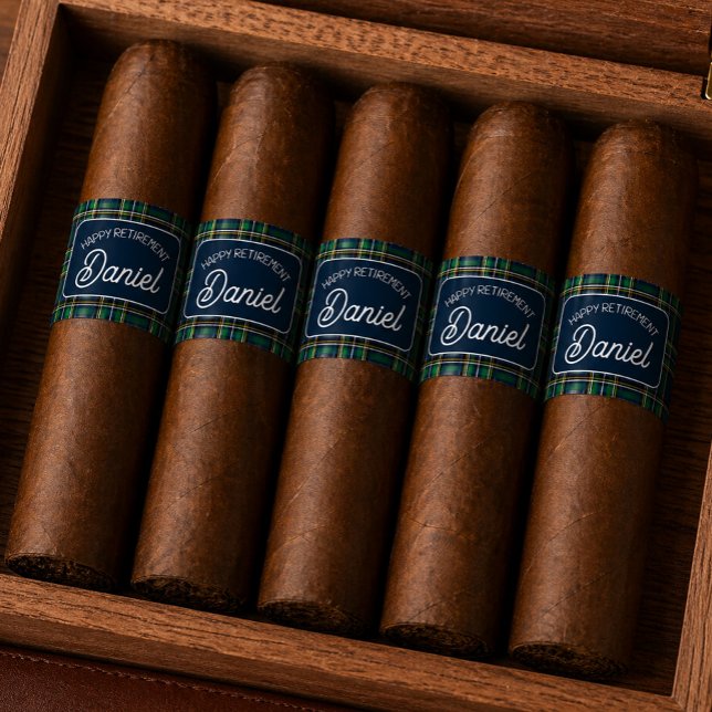 Etiqueta Personalized Retirement Cigar Band Sticker (Criador carregado)