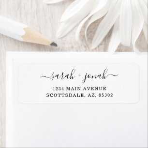 Etiqueta Personalized Wedding Return Address Labels
