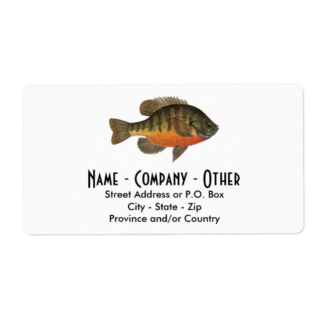Etiqueta Pesca de Bream (Frente)