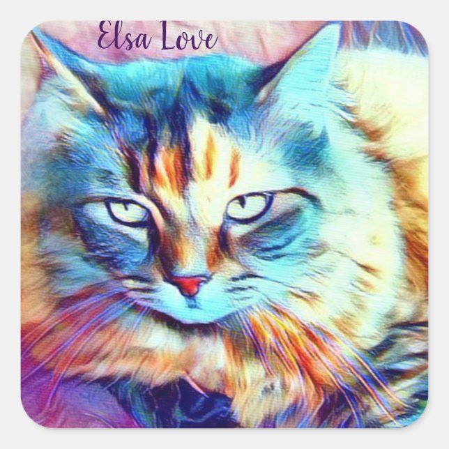 Etiqueta pessoal de gato (Frente)