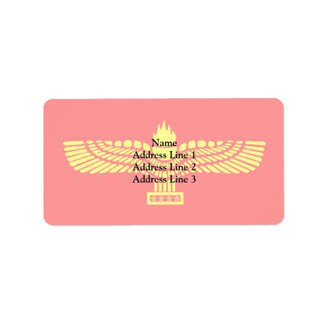 Etiqueta Pessoas Aramaicas Sírias, bandeira da Síria (Frente)