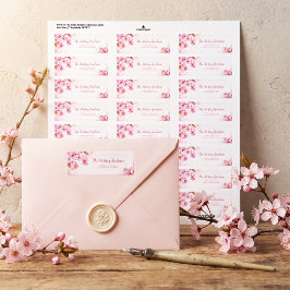 Etiqueta Pétala Rosa Deriva Romântica Botânica