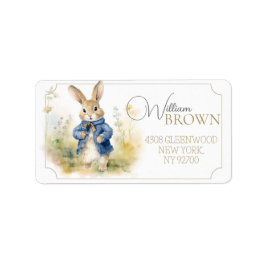 Etiqueta Peter The Rabbit Watercolor Birthday