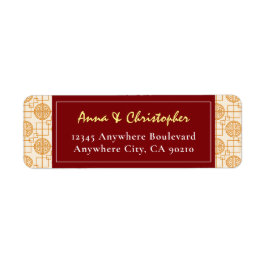 Etiqueta Pharanakan auspicioso do casamento chinês tradicio