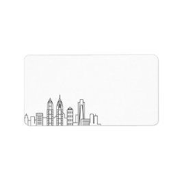 Etiqueta Philadelphia Stylized Skyline | Rótulo do Vazio