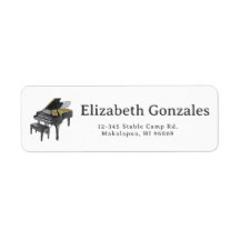 Piano de Cauda Ilustração Elegante em Aquarela