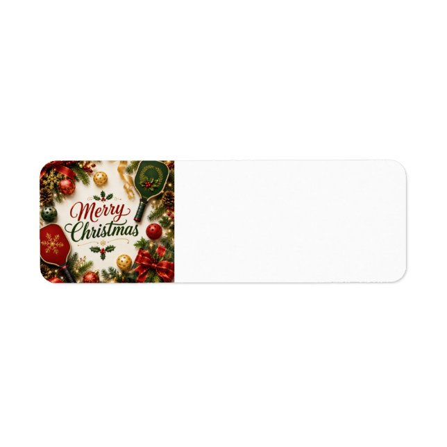 Etiqueta Pickleball Feliz Natal  (Frente)