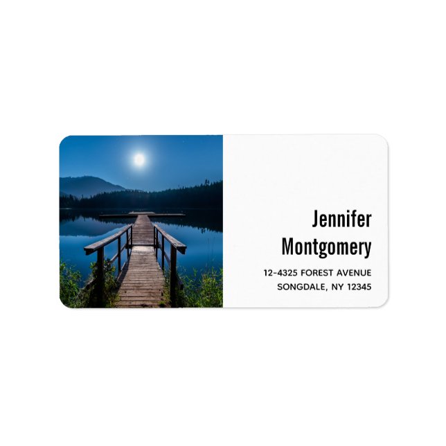 Etiqueta Píer à noite sob lua cheia (Frente)