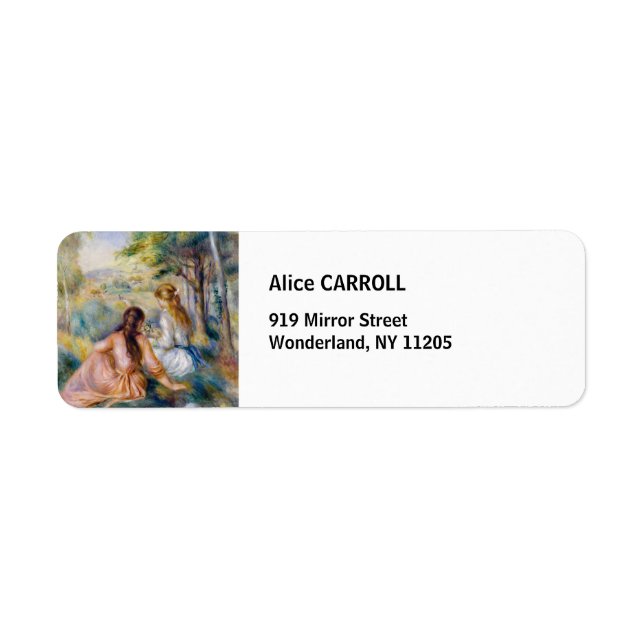Etiqueta Pierre-Auguste Renoir - No Prado (Frente)