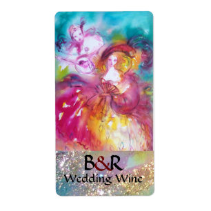 Etiqueta PIERROT E ARLECCHINA Venetian Máscaras Vinho De Ca