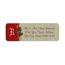 Pine Cones e Burlap Red