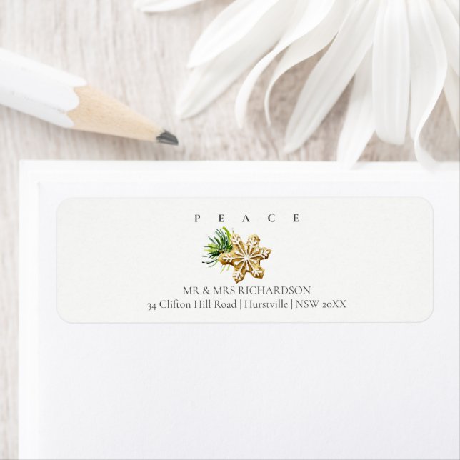 Etiqueta Pine Star Cookie Doce Paz (Insitu)