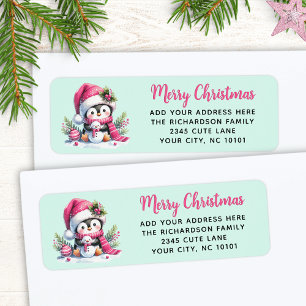 Etiqueta Pinguim-rosa e pinguim-doce, Natal feliz
