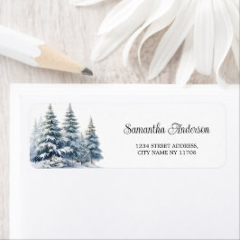 Etiqueta Pinheirinho de inverno Neve no Amor Endereços de r