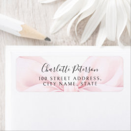 Etiqueta Pink Bow Baby Shower Return Address Label