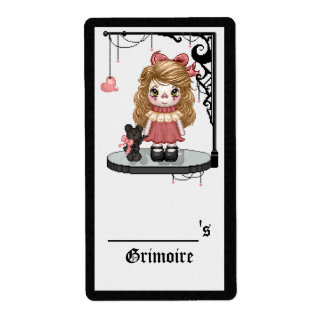 Etiqueta Pink Gothic Love Doll Pixel Art