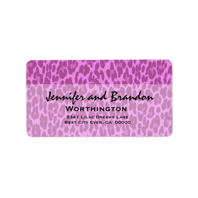 Etiqueta Pink Leopard Modern (Frente)