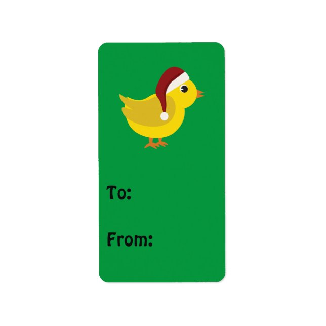 Etiqueta pintinho papais noeis (Frente)