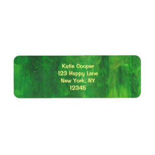 Etiqueta Pintura aleatória do abstrato do verde