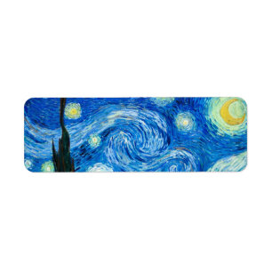 Etiqueta Pintura da noite estrelado pelo pintor Vincent van