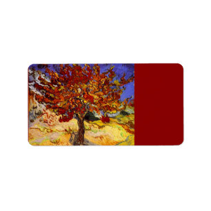 Etiqueta Pintura das belas artes da árvore de Mulberry de