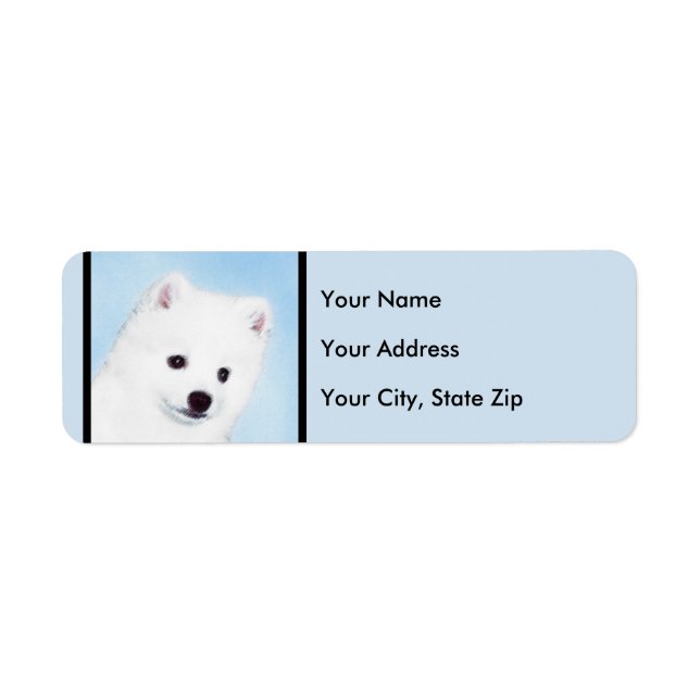 Etiqueta Pintura de Cachorro Eskimo Americano - Arte Origin (Frente)