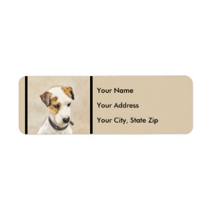 Etiqueta Pintura de Parson Jack Russell Terrier - Arte Cani