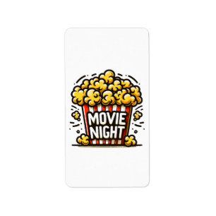 Etiqueta Pipoca de Areia Noturna de Filme