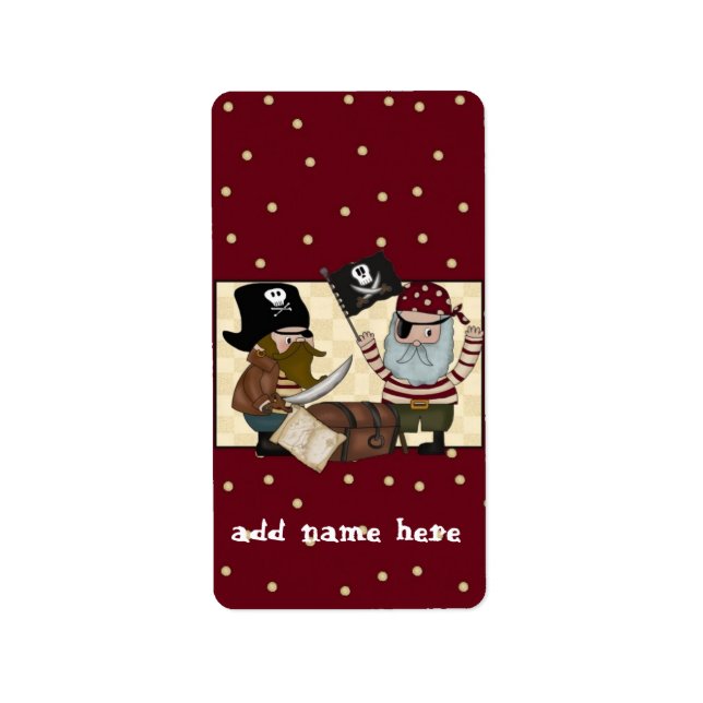 Etiqueta Pirate Birthday Hershey Mini Candy Wrapper Labels (Frente)