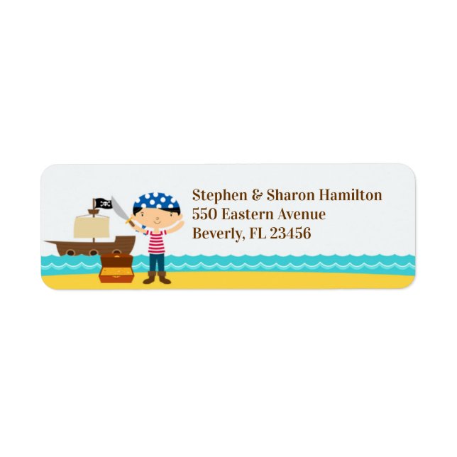 Etiqueta Pirate Return Address Labels (Frente)