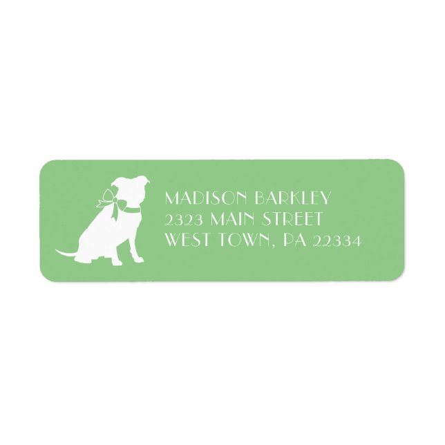 Etiqueta "Pit Bull Dog Puppy Pitbull" (Frente)