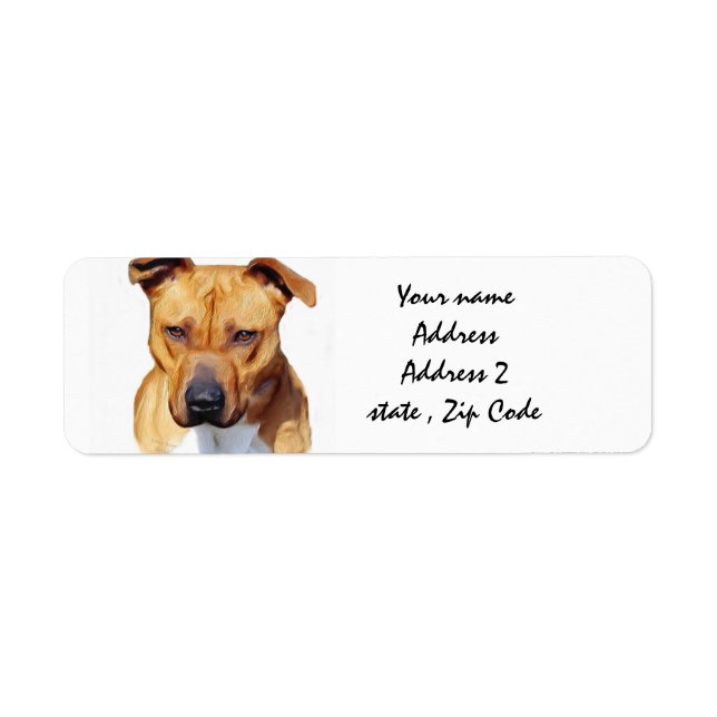 Etiqueta Pitbull Terrier (Frente)